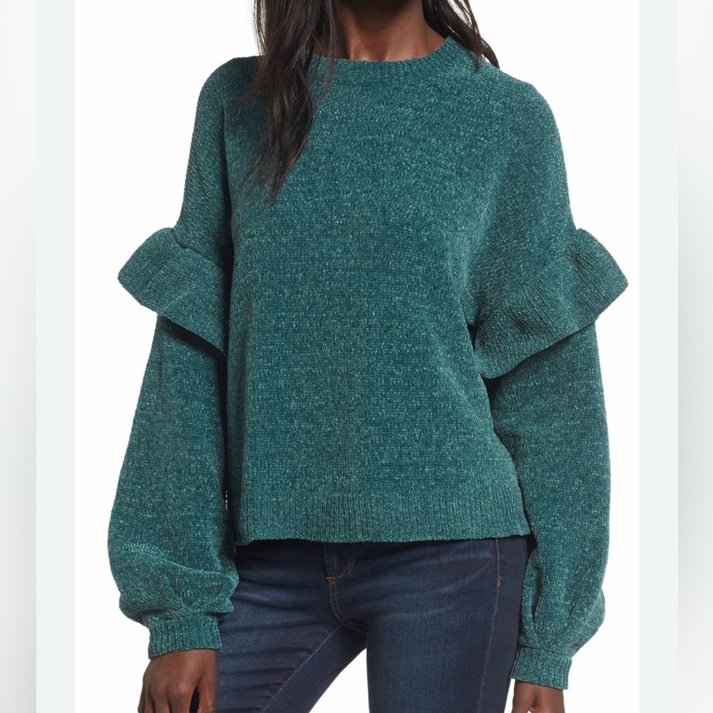 Bp. Chenille Ruffle Sweater - EUC
